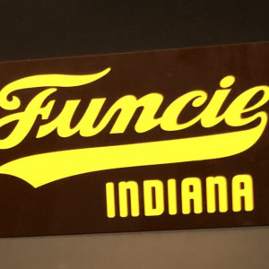 Sign - Funcie (Brown & Yellow)