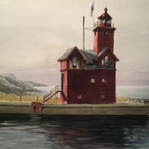 Jim Faulkner - Red Lighthouse, Holland Harbor, MI